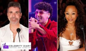 Simon Cowell confronting Mel B during AGT Season Finale after her backstage comment.