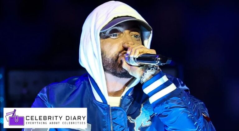 Eminem’s grandson cheering as the rapper performs a surprise set at the Lions game.