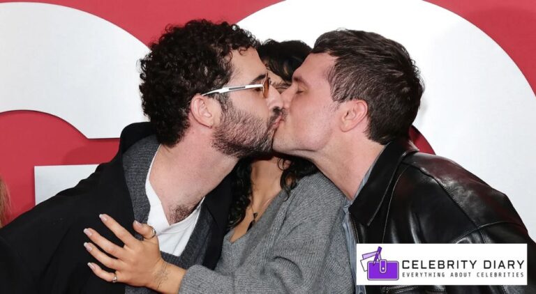 Josh Hutcherson kisses co-star Jordan Firstman at GQ’s Men of the Party 2025 event.